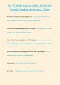 NU 176- Geriatrics Exam 1&lpar;Latest 2026 2027&rpar; 100- Correct Questions & Answers - Galen&period;