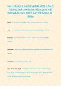 Nu 131 Exam 2 &lpar;Latest Update 2026 2027&rpar; Nursing and Healthcare I Questions with Verified Answers 100 - Correct -Grade A- &ndash; Galen&period;