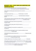 MASONRY LEVEL 1 STUDY GUIDE 2026 QUESTIONS AND ANSWERS RATED A&period;pdf