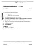 9706&lowbar;s25&lowbar;qp&lowbar;13 Cambridge International AS A Level Accounting Paper 1 Multiple Choice May June 2025 Study Guide Questions and Answers Latest Version 2026&sol;2027