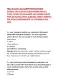 NSG 310 EXAM 1 &lpar;GCU&rpar; COMPREHENSIVE REVIEW&colon; INTRODUCTION TO PROFESSIONAL NURSING PRACTICE&comma; ETHICS&comma; HISTORY&comma; METAPARADIGM&comma; AND NURSING PROCESS WITH 200 MULTIPLE-CHOICE QUESTIONS&comma; CORRECT ANSWERS&comma; AND DETAILED RATIONALES FOR THE UPCOMING ACTUAL EXAM
