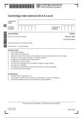 9706&lowbar;s25&lowbar;qp&lowbar;31 Cambridge International AS A Level Accounting Paper 3 May June 2025 Study Guide Questions and Answers Latest Version 2026&sol;2027