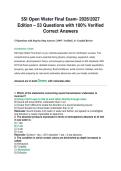 SSI Open Water Diver Final Exam- 2026&sol;2027 Edition &ndash; 53 Questions with 100&percnt; Verified Correct Answers 
