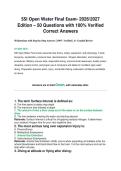SSI Open Water Diver Final Exam- 2026&sol;2027 Edition &ndash; 50 Questions with 100&percnt; Verified Correct Answers 