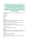 MPTC Motor Vehicle Law Ultimate Exam 2026&sol;2027&colon; The Comprehensive Test Bank with Authentic Practice Questions&comma; Verified Answers&comma; and Detailed Legal Rationales &ndash; Covering Massachusetts RMV Regulations&comma; OUI Enforcement&comma; License Classifications&comma; Suspension A