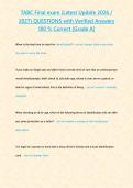 TABC Final exam &lpar;Latest Update 2026 2027&rpar; QUESTIONS with Verified Answers 100 - Correct -Grade A