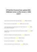 ATI Nutrition Proctored Exam updated 2025&NewLine;2026&lpar;latest version verified answers &rpar; &vert; 2026 &NewLine;Latest&excl;&excl;
