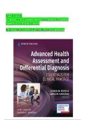 Test Bank for Advanced Health Assessment and Differential Diagnosis&colon; Essentials for Clinical Practice&comma; 1st Edition by Karen Myrick & Laima Karosas &vert; Complete Chapters