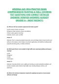 ARIZONA &lpar;AZ&rpar; CR34 PRACTICE EXAM 2026&sol;2027 COMPREHENSIVE PAINTING & WALL COVERING TEST QUESTIONS AND CORRECT DETAILED ANSWERS &lpar;VERIFIED ANSWERS&rpar; ALREADY GRADED A&plus; &lpar;MOST RECENT&excl;&excl;&rpar;
