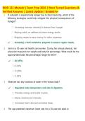 BIOD 121 Module 5 Exam Prep 2026&sol;2027 &vert; Most Tested Questions & Verified Answers &vert; Latest Update &vert; Graded A&plus;