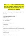 NMC Guide for CBT EXAM STUDY GUIDE &NewLine;2026&sol;2027 COMPLETE QUESTIONS WITH &NewLine;VERIFIED CORRECT ANSWERS &vert;&vert;Already &NewLine;Graded <100&percnt; Scored> 