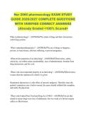 Nur 2060 pharmacology EXAM STUDY &NewLine;GUIDE 2026&sol;2027 COMPLETE QUESTIONS &NewLine;WITH VERIFIED CORRECT ANSWERS &NewLine;&vert;&vert;Already Graded <100&percnt; Scored> 