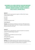 CALIFORNIA &lpar;CA&rpar; ALARM COMPANY QUALIFIED MANAGER PRACTICE EXAM 2026&sol;2027 QUESTIONS AND CORRECT DETAILED ANSWERS &lpar;VERIFIED ANSWERS&rpar; ALREADY GRADED A&plus; &lpar;MOST RECENT&excl;&excl;&rpar; &lpar;BRAND NEW&excl;&excl;&rpar;