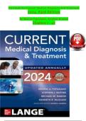 Test Bank for Current Medical Diagnosis & Treatment 2024&comma; 63rd Edition by Maxine Papadakis & Stephen McPhee &vert; Chapters 1&ndash;42 Complete &vert; Verified Answers