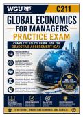 WGU C211 Global Economics for Managers Practice Exam &vert; Original&NewLine;Questions and Verified Answers with Detailed Explanations &vert; Objective&NewLine;Assessment &lpar;OA&rpar; Study Guide &vert; Latest Edition