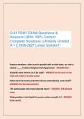 Q-01 FDNY EXAM Questions & &NewLine;Answers &vert; With 100&percnt; Correct &NewLine;Complete Solutions &vert;&vert; Already Graded&NewLine;A &plus; &vert;&vert; 2026-2027 Latest Update&excl;&excl;&excl;