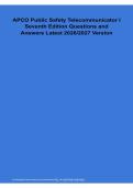 APCO Public Safety Telecommunicator I Seventh Edition Questions and Answers Study Guide Latest Version 2026&sol;2027