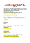 ATI Nursing Care of Children &vert; ATI &vert; Latest Update &vert; Practice Questions with Correct Answers