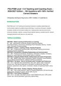 PGA PGM Level 1 3&period;0 Teaching and Coaching Exam &ndash;  2026&sol;2027 Edition &ndash; 156 Questions with 100&percnt; Verified Correct Answers 