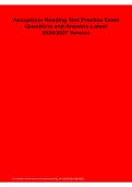 Accuplacer Reading Test Practice Exam Questions and Answers Study Guide Latest Version 2026&sol;2027