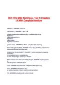 NUR 1142 MDC Tomlinson - Test 1&colon; Chapters 1-5 With Complete Solutions