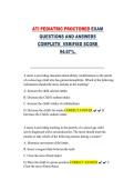 ATI Pediatric Proctored Exam ATI Nursing Program 2025 Complete verified questions and answers with high score review