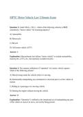 MPTC Motor Vehicle Law Ultimate Exam  complete Questions with Correct Answers and Detailed Rationales - Latest Update 2026