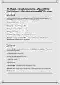 ATI RN Adult Medical-Surgical Nursing &ndash; Original Practice &NewLine;Exam with correct answers and rationales 2026&sol;2027 version