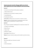 Georgia Community Association Manager &lpar;CAM&rpar; License Practice &NewLine;Exam verified with correct answers 2026&sol;2027 version with rationale 