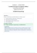 CUSECO &vert; Certified US Export Compliance Officer Exam &lpar;Latest 2026 &sol; 2027 Update&rpar; Questions and Verified Answers &vert; 100&percnt; Correct &vert; Grade A