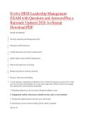 Evolve HESI Leadership Management &NewLine;EXAM with Questions and Answers&sol;Plus a &NewLine;Rationale Updated 2026 A&plus;&sol;Instant &NewLine;Download PDF &NewLine;