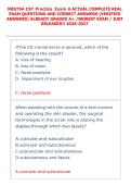 NBSTSA CST Practice Exam A ACTUAL COMPLETE REAL &NewLine;EXAM QUESTIONS AND CORRECT ANSWERS &lpar;VERIFIED &NewLine;ANSWERS&rpar; ALREADY GRADED A&plus; &sol;NEWEST EXAM &sol; JUST &NewLine;RELEASED&excl;&excl; 2026-2027 