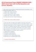 ATLS Post Actual Exam NEWEST VERSION 2025 &NewLine;2026 Actual Exam with Verified Questions and &NewLine;Correct Answers&period;  