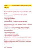 NAFI CFEI Test Questions wit&hstrok; 100&percnt; correct &NewLine;Answers