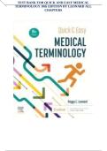 Test Bank for Quick and Easy Medical Terminology 10th Edition by Peggy C&period; Leonard
