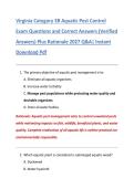 Virginia Category 3B Aquatic Pest Control &NewLine;Exam Questions and Correct Answers &lpar;Verified &NewLine;Answers&rpar; Plus Rationale 2027 Q&A&vert; Instant &NewLine;Download Pdf 
