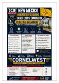 New Mexico Manufactured Housing Dealer License Exam Study Guide 2026 &vert; CID Practice Questions & Complete Solutions &lpar;Premium Edition&rpar;
