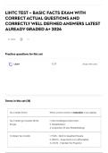 LIHTC TEST &ndash; BASIC FACTS EXAM WITH CORRECT ACTUAL QUESTIONS AND CORRECTLY WELL DEFINED ANSWERS LATEST ALREADY GRADED A&plus; 2026