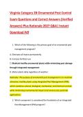 Virginia Category 2B Ornamental Pest Control &NewLine;Exam Questions and Correct Answers &lpar;Verified &NewLine;Answers&rpar; Plus Rationale 2027 Q&A&vert; Instant &NewLine;Download Pdf