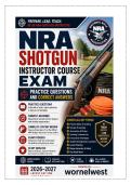 NRA Shotgun Instructor Course Exam Study Guide 2026 &vert; Complete Practice Test Bank & Lesson Plan Solutions &lpar;Premium Edition&rpar;