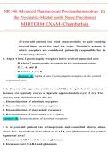 NR 546 Advanced Pharmacology Psychopharmacology Midterm Practice Exam &vert; Chamberlain