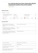 Tax Credit Specialist Exam &lpar;Latest Update 2026&rpar; UPDATE&excl;&excl; comprehensive questions fully solved & updated