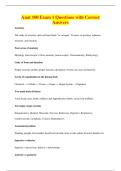 Anat 100 Exam 1 Questions with Correct&NewLine;Answers