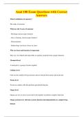 Anat 100 Exam Questions with Correct&NewLine;Answers