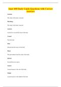 Anat 100 Study Guide Questions with Correct&NewLine;Answers