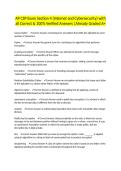 AP CSP Exam Section 4 &lpar;Internet and Cybersecurity&rpar; with all Correct & 100&percnt; Verified Answers &vert;Already Graded A&plus; 