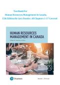 Test Bank for Human Resources Management in Canada&comma; 15th Edition by Gary Dessler