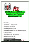 JR 101 Exam 1 &vert; 50&plus; Exam Questions & Verified Answers &vert; Knee Anatomy&comma; Knee Biomechanics&comma; Ligaments&comma; Joint Anatomy & Orthopedic Fundamentals &vert; Stryker Joint Replacement &lpar;JR 101&rpar; Certification Exam Prep &lpar;2026&rpar;