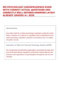 MO PSYCHOLOGY JURISPRUDENCE EXAM 