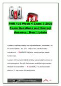 PHN 102 EXAM COMPLETE PACKAGE DEAL